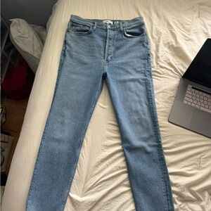 Re/Done Blue Straight Leg Jeans
